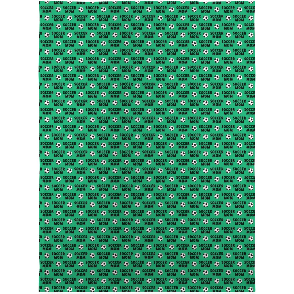 Soccer Mom - Green Blanket, Plush Fleece, 30x40, Green, Classic Green