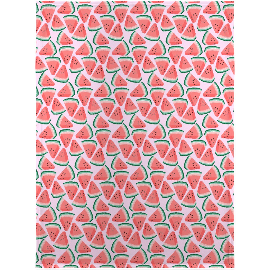 Watercolor - Pink Blanket, Plush Fleece, 30x40, Pink