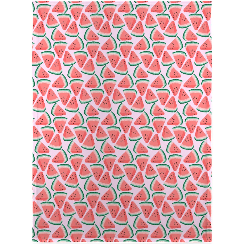 Watercolor - Pink Blanket, Plush Fleece, 30x40, Pink, Bright Pink