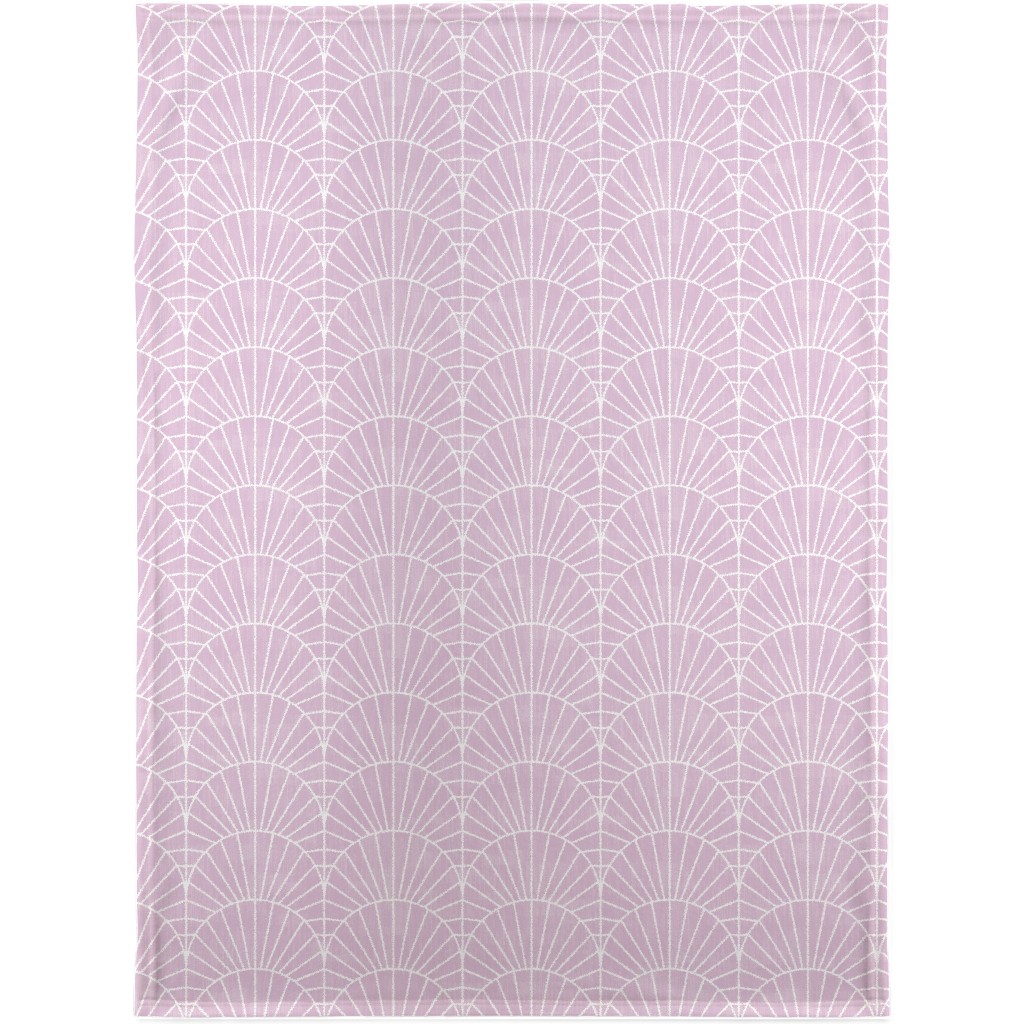 Art Deco Fields - Lavender Blanket, Plush Fleece, 30x40, Purple