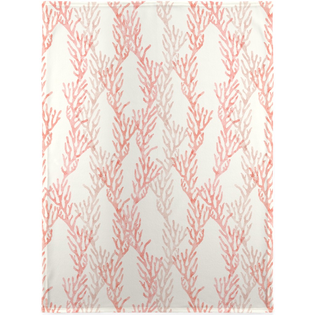 Coral Mermaid Blanket, Plush Fleece, 30x40, Pink