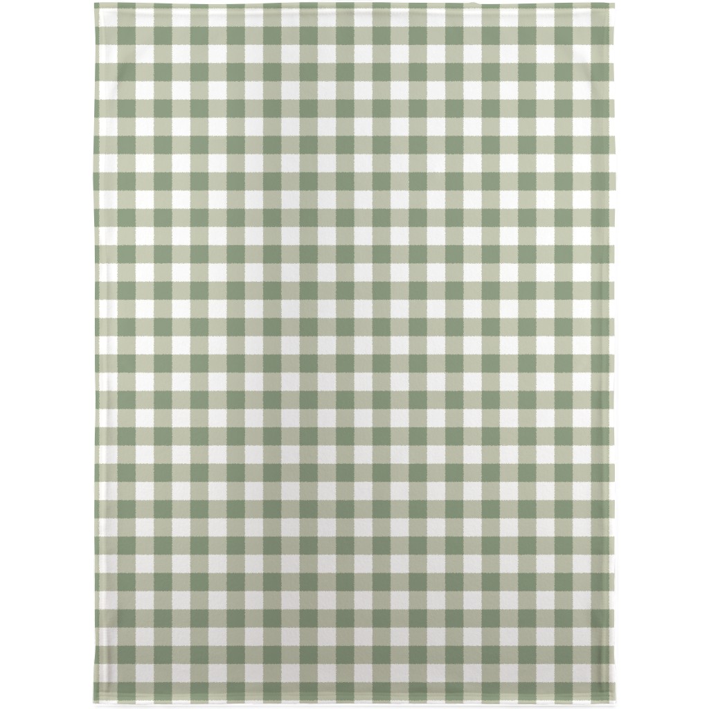 Plaid - Green Blanket, Plush Fleece, 30x40, Green