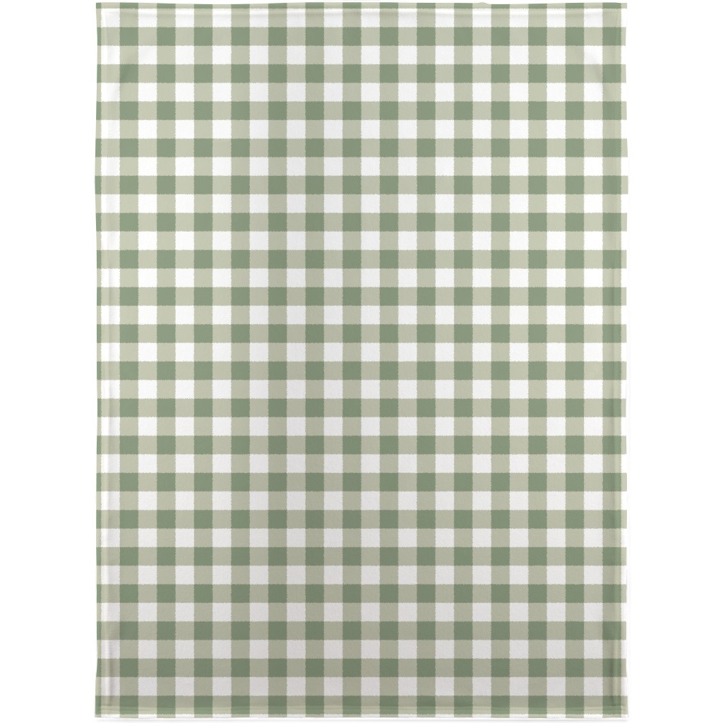Plaid - Green Blanket, Plush Fleece, 30x40, Green, Classic Green