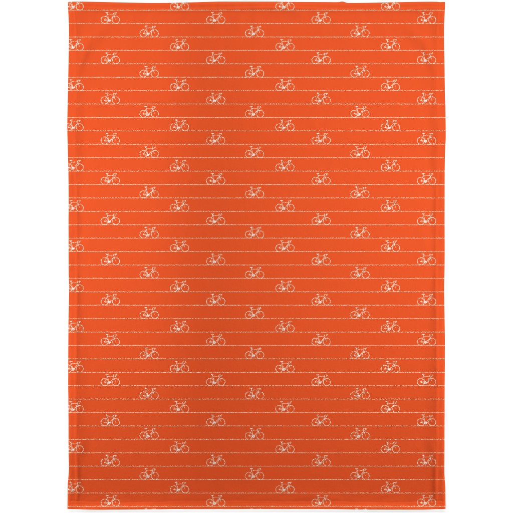 Biking Blanket, Plush Fleece, 30x40, Orange, Tangerine
