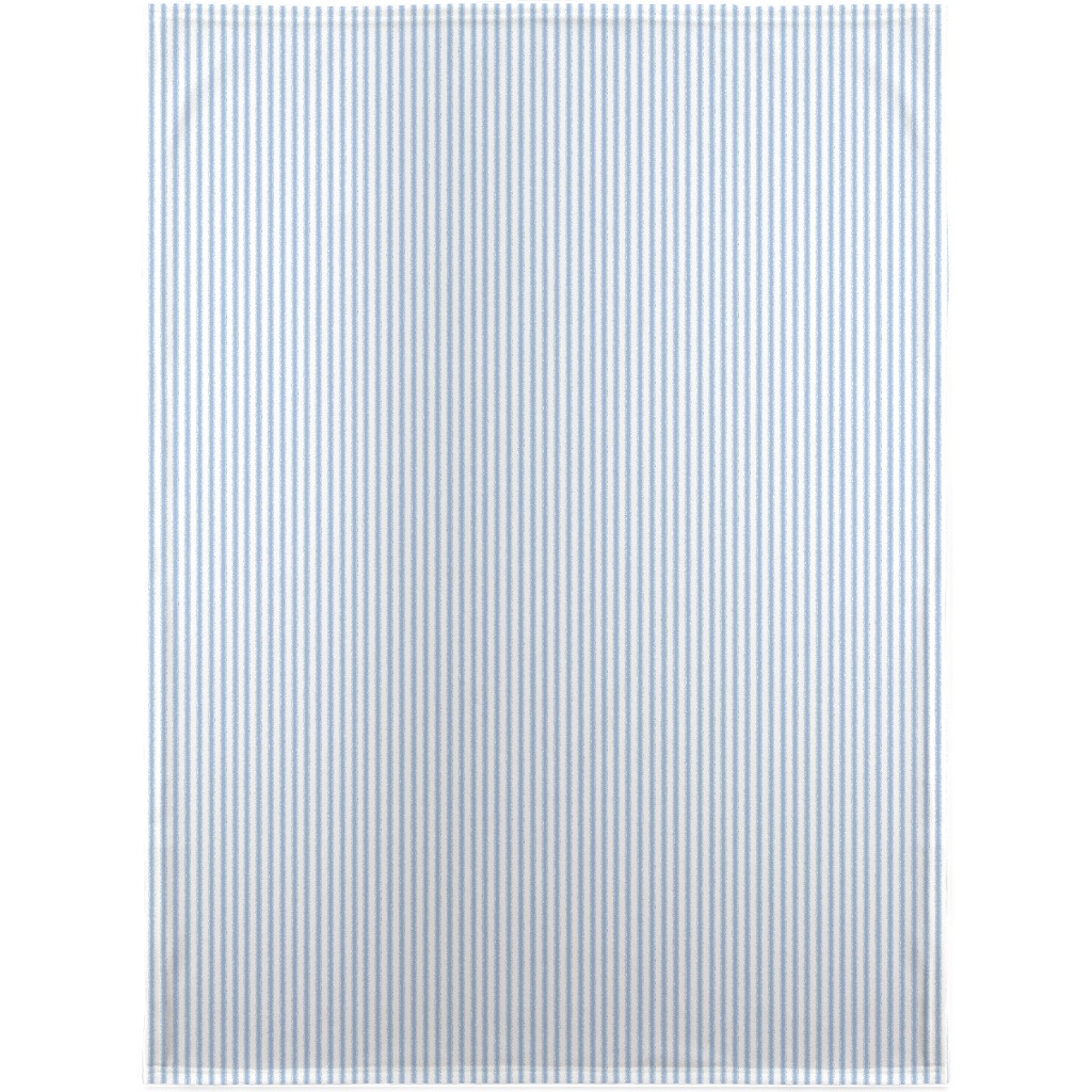 Cedar Lake Cottage Ticking Stripe - Blue Blanket, Plush Fleece, 30x40, Blue, True Blue