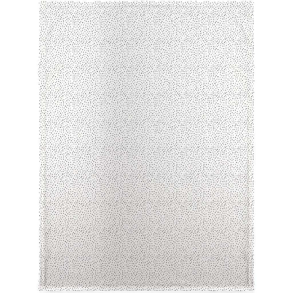 Tiny Dot - Black + White Blanket, Plush Fleece, 30x40, White