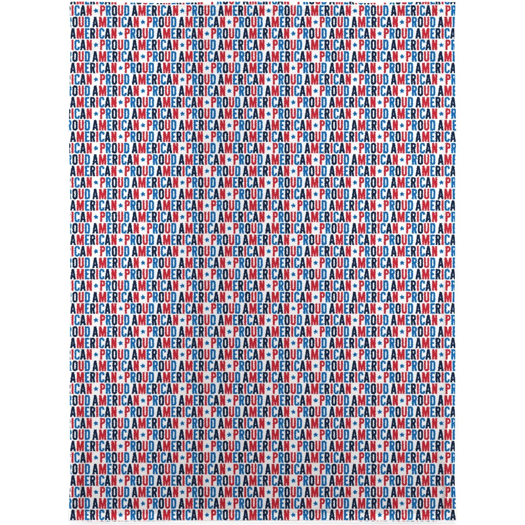 Proud American - Red White and Blue Blanket, Plush Fleece, 30x40, Multicolor