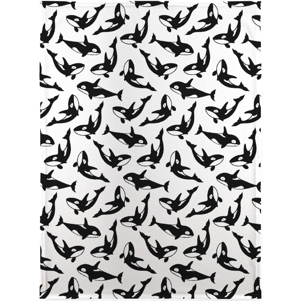 Orca Blanket, Plush Fleece, 30x40, White, White