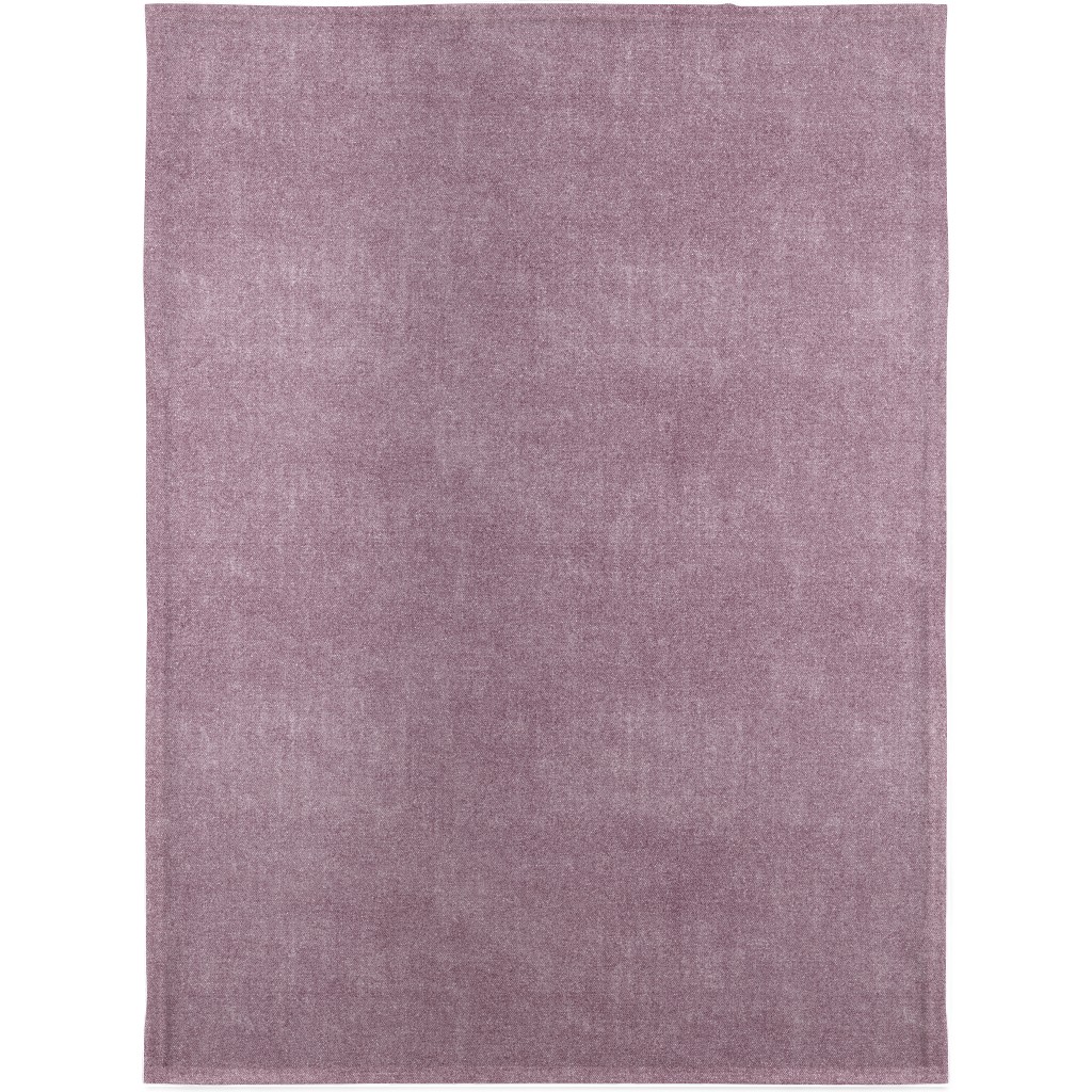Canvas Texture in Light Lilac Blanket, Plush Fleece, 30x40, Purple