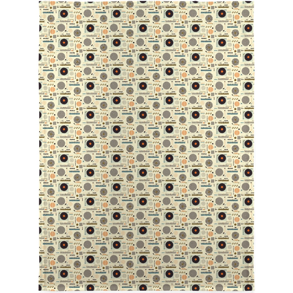 Bauhaus Records - Multicolor Blanket, Plush Fleece, 30x40, Multicolor