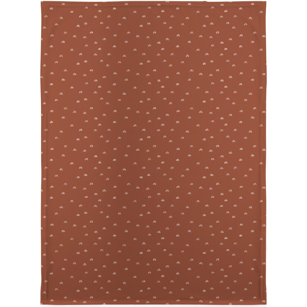 Freehand Rainbows Blanket, Plush Fleece, 30x40, Brown
