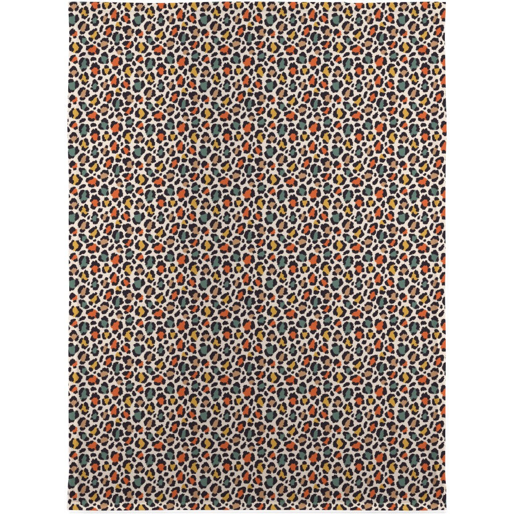 Colored Leopard Print - Mulit Blanket, Plush Fleece, 30x40, Multicolor