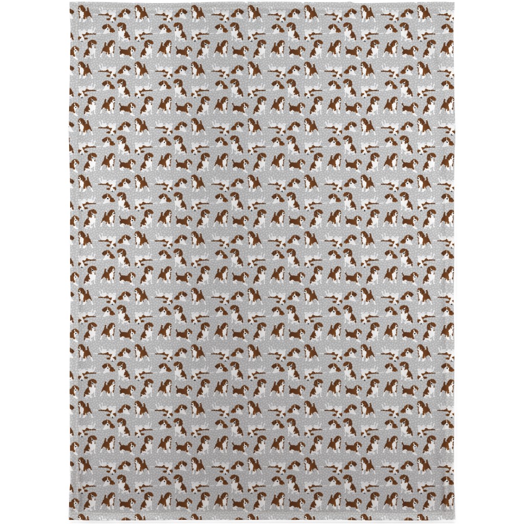 Beagle Dog Blanket, Sherpa, 30x40, Gray