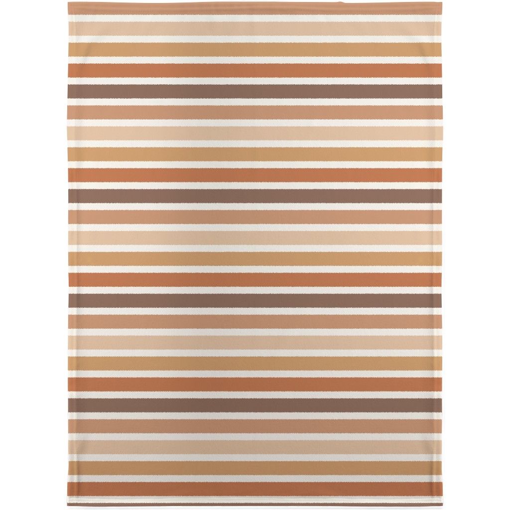 Retro Summer Stripe - Warm Tones Blanket, Sherpa, 30x40, Pink