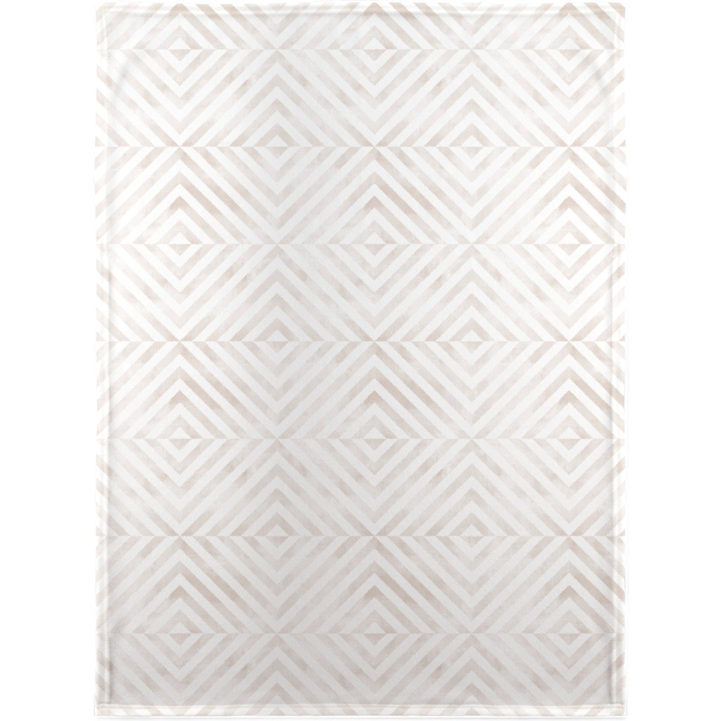 Soft Pink Angles Blanket, Sherpa, 30x40, White, White
