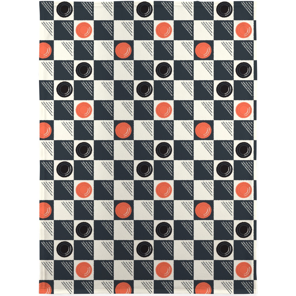 Checkers Blanket, Sherpa, 30x40, Multicolor