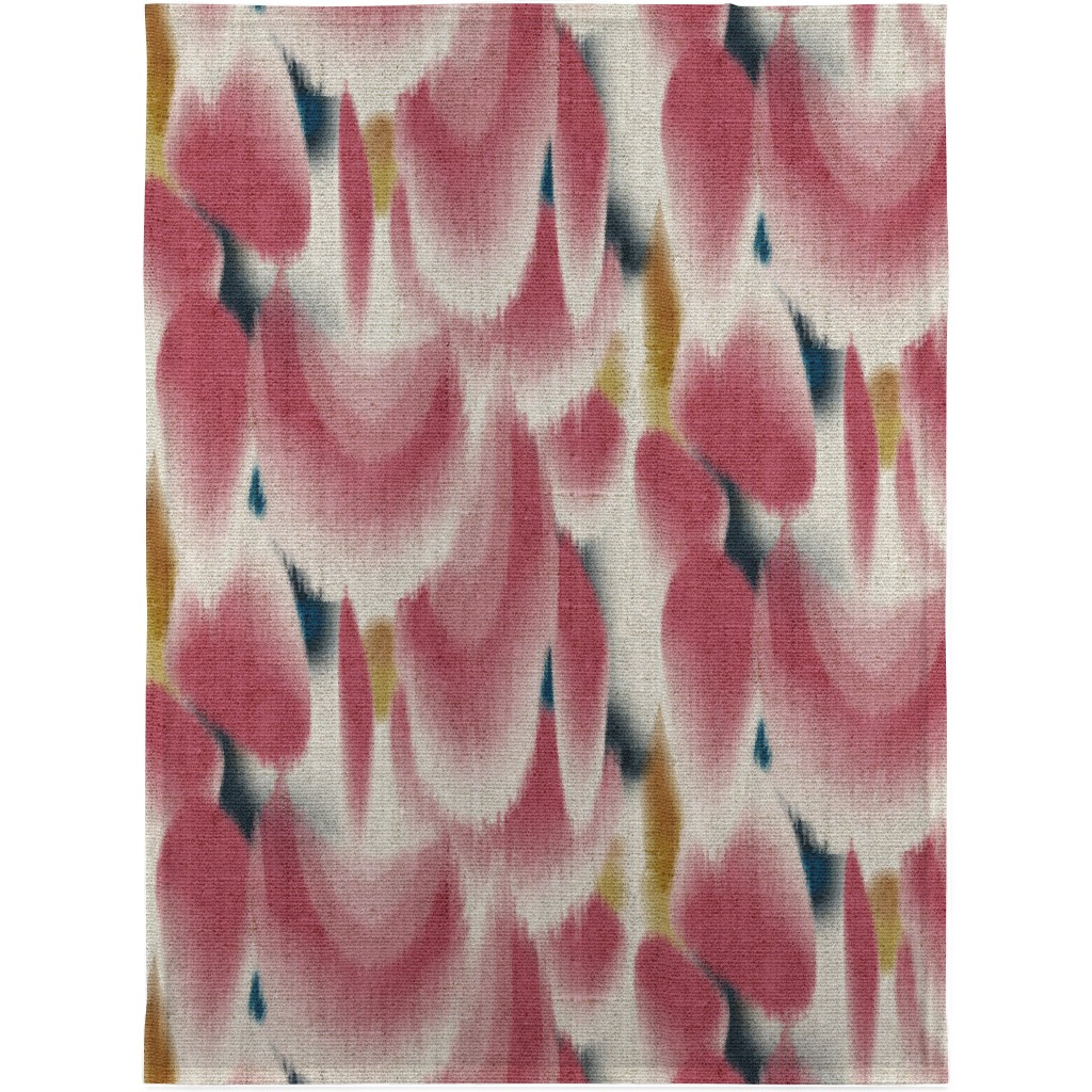Shibori Wing Spots - Cherry Blanket, Sherpa, 30x40, Pink