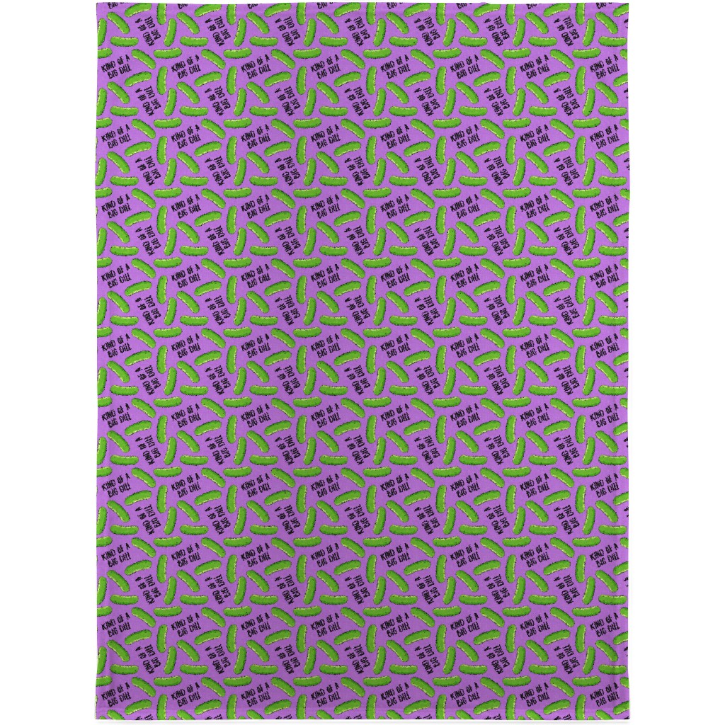 Kind of a Big Dill - Pickles - Purple Blanket, Sherpa, 30x40, Purple, Purple