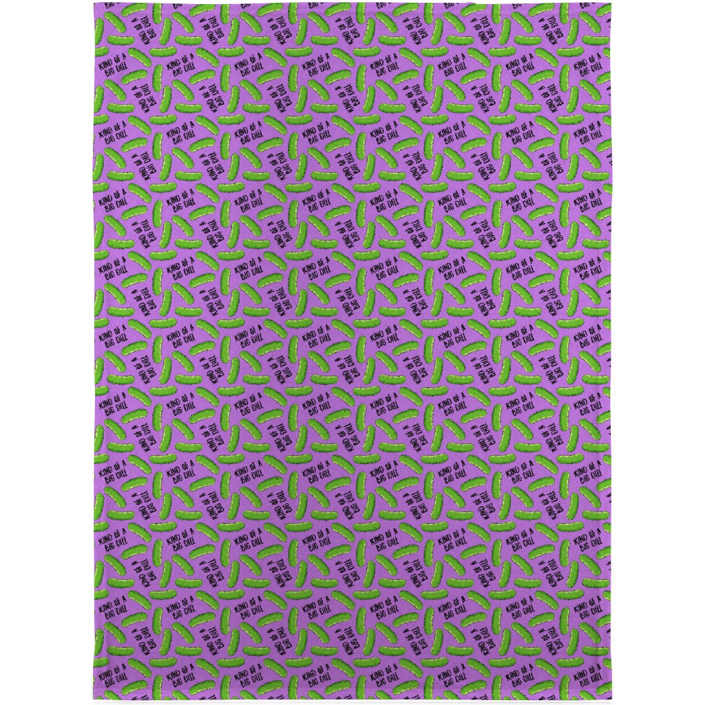 Kind of a Big Dill - Pickles - Purple Blanket, Sherpa, 30x40, Purple