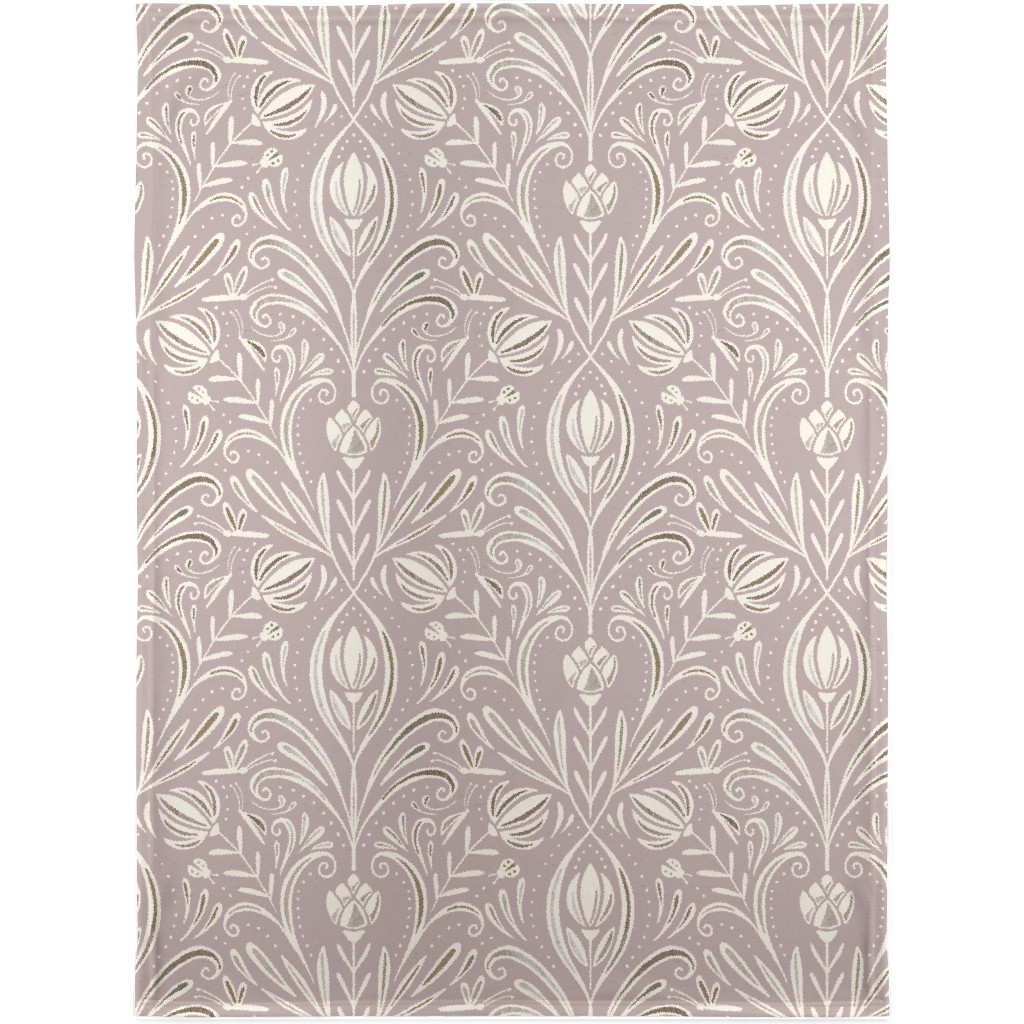 Rochelle Blanket, Sherpa, 30x40, Purple, Rye