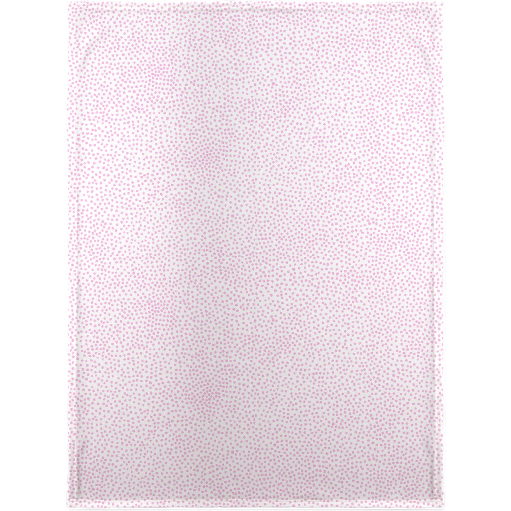 Dot - Happy Pink on White Blanket, Sherpa, 30x40, Pink, Bright Pink