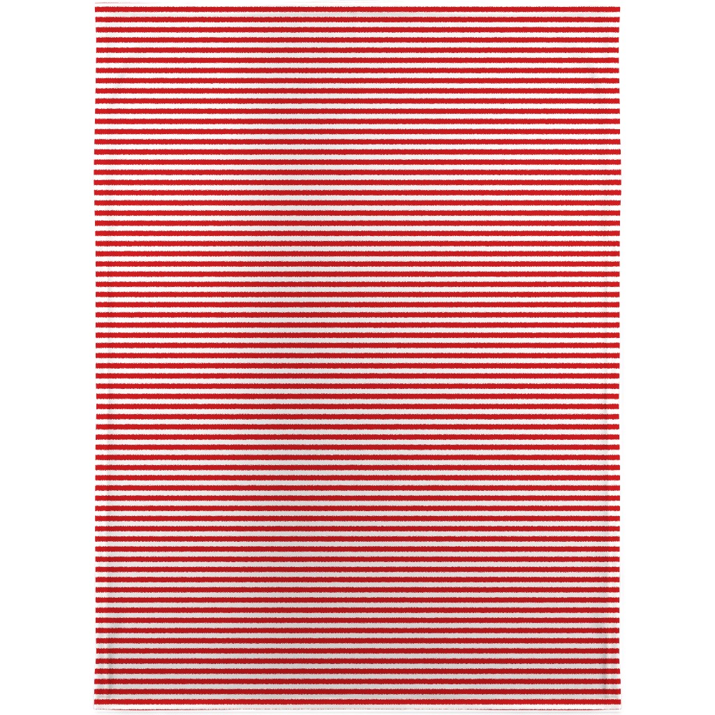 Horizontal Stripe Blanket, Sherpa, 30x40, Red