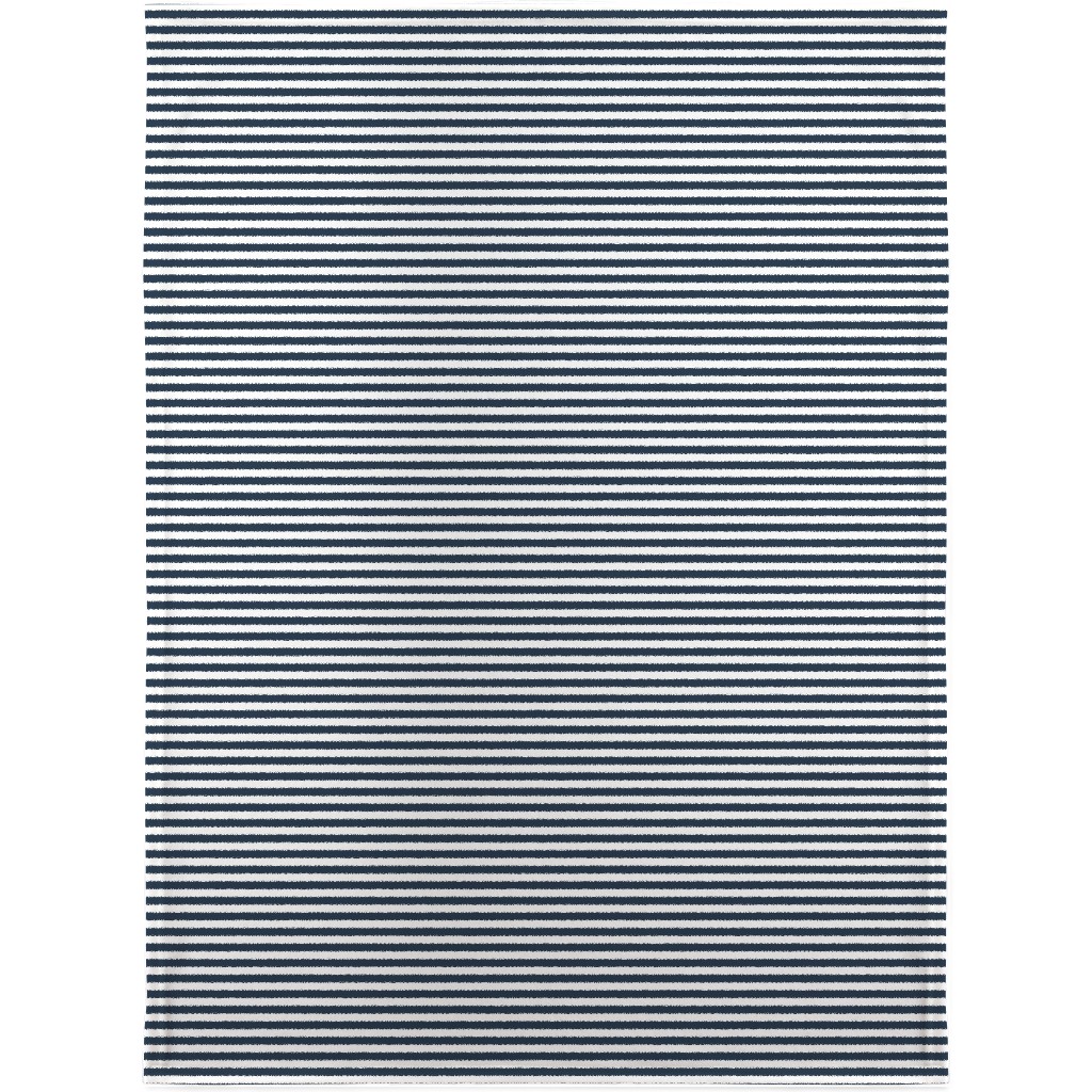 Horizontal Stripe Blanket, Sherpa, 30x40, Blue