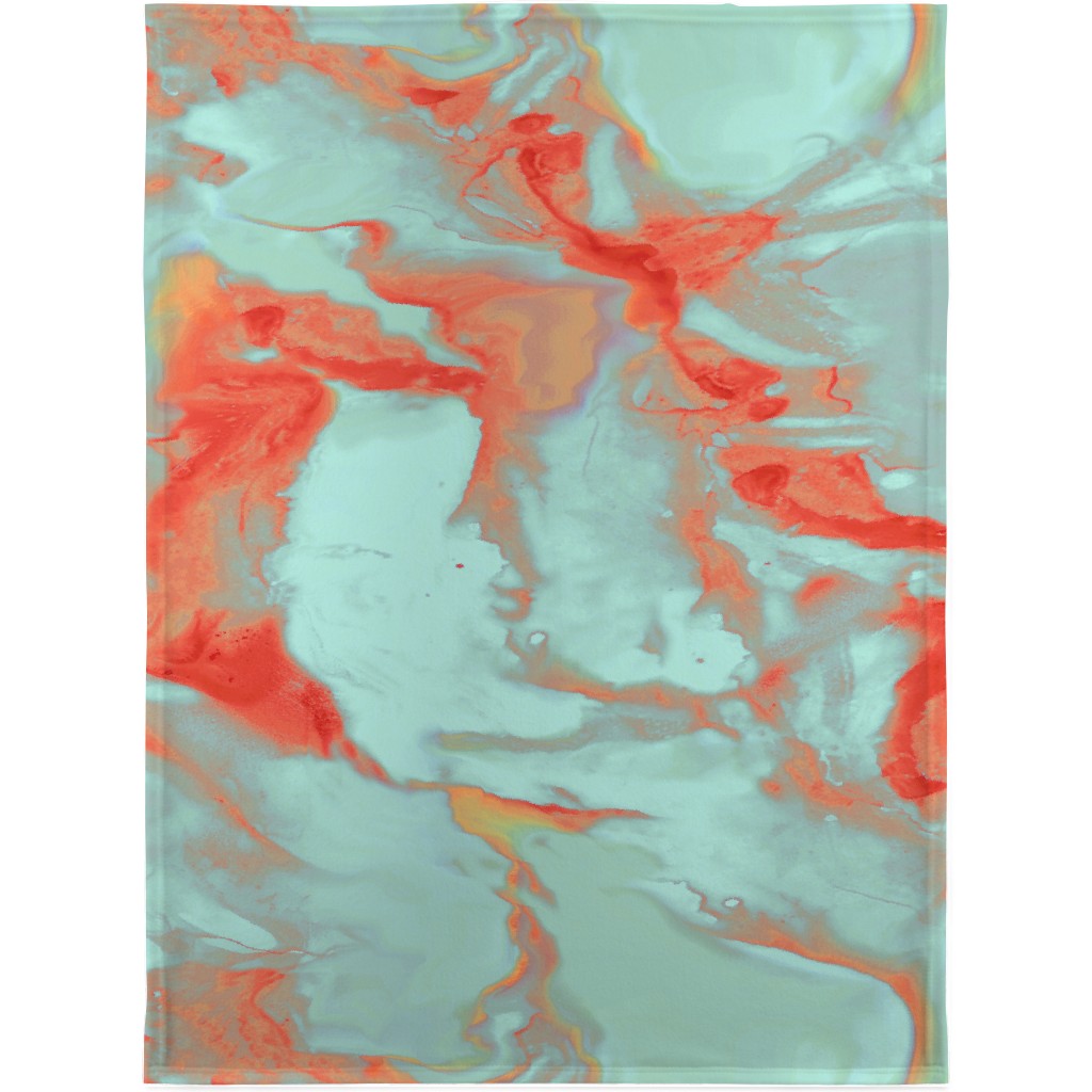 Abstract Watercolor - Multi Blanket, Sherpa, 30x40, Blue