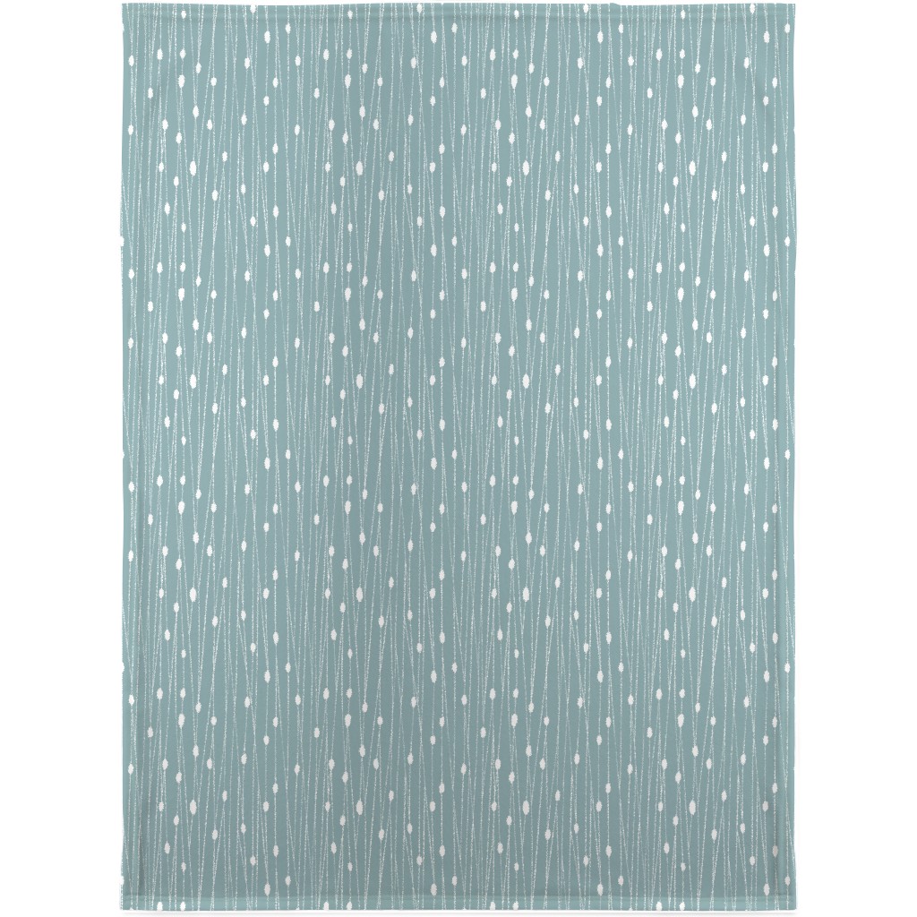 Entangled Geometric Lines Blanket, Sherpa, 30x40, Blue, Cool Gray
