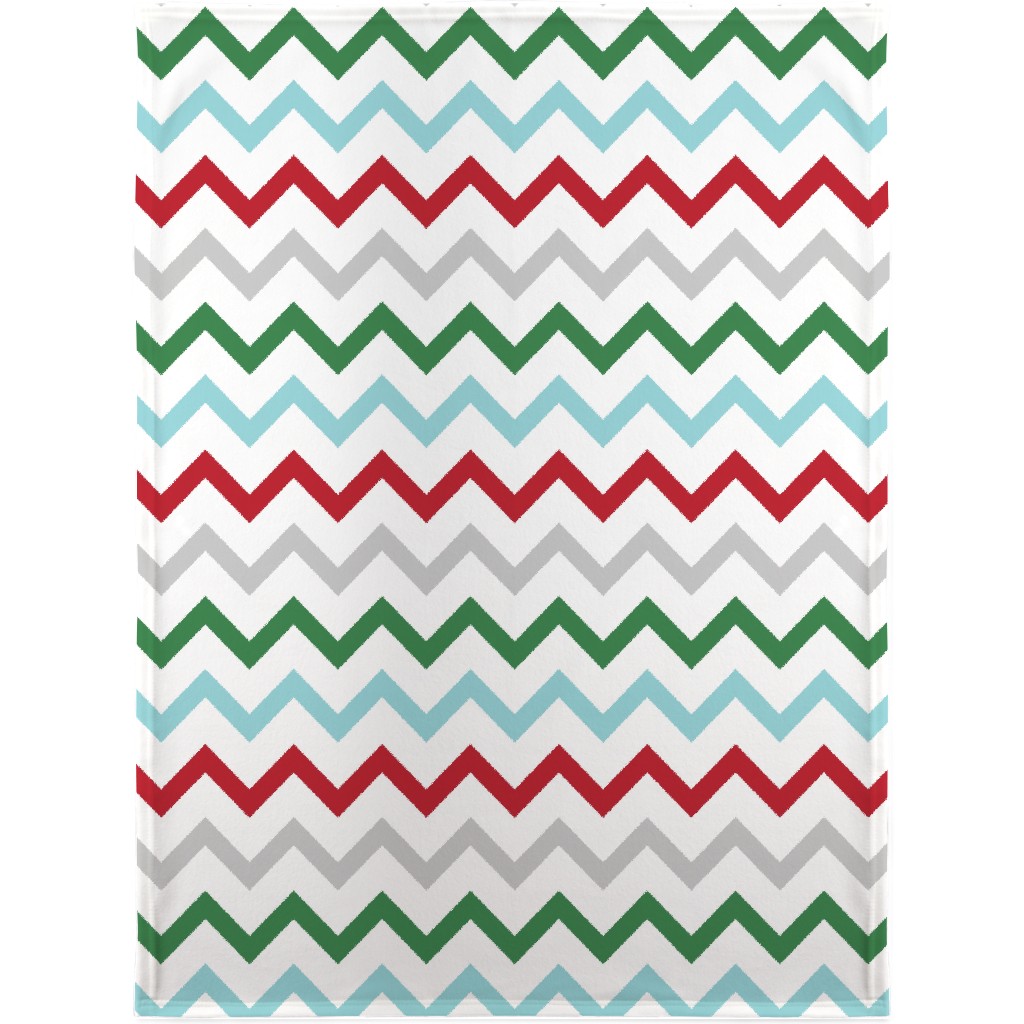 Christmas Wish Chevron - Multi Blanket, Sherpa, 30x40, Multicolor