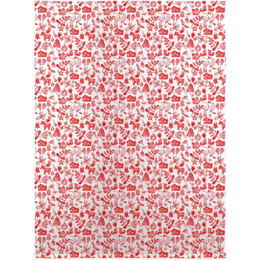 Red Christmas Blanket, Sherpa, 30x40, Red