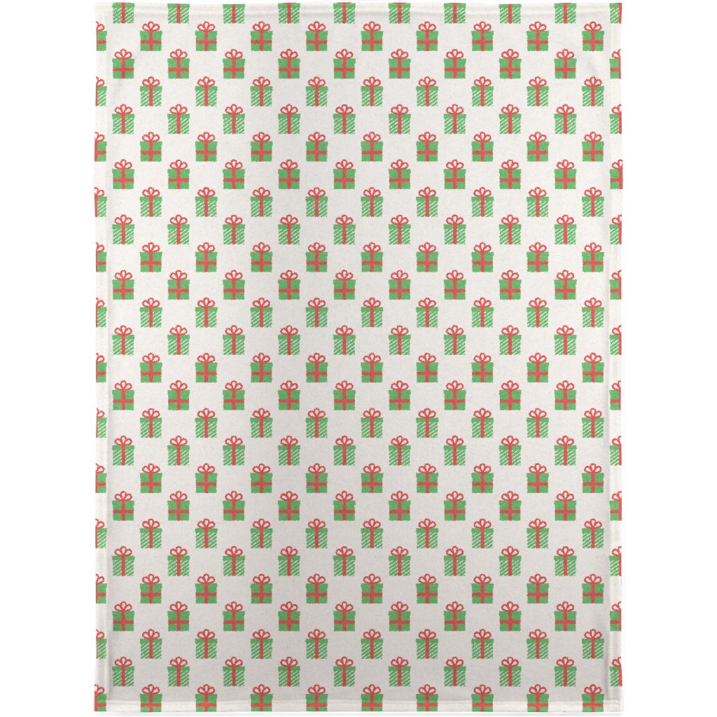 Christmas Presents Blanket, Sherpa, 30x40, Multicolor