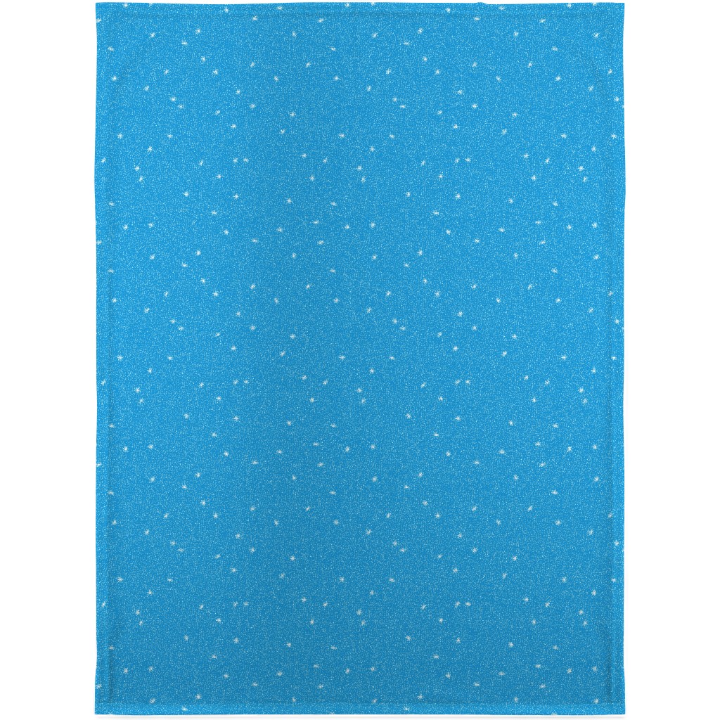 Holiday Hygge Snowflakes Blanket, Sherpa, 30x40, Blue