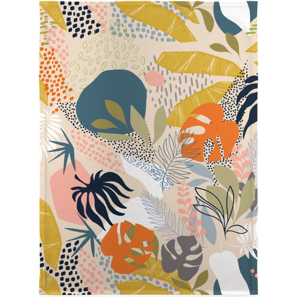 Tropical Foliage - Multi Blanket, Sherpa, 30x40, Multicolor