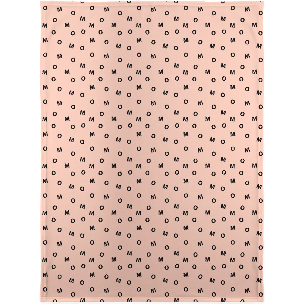 Sweet Mom Typography - Pale Nude Blanket, Sherpa, 30x40, Pink, Bright Pink