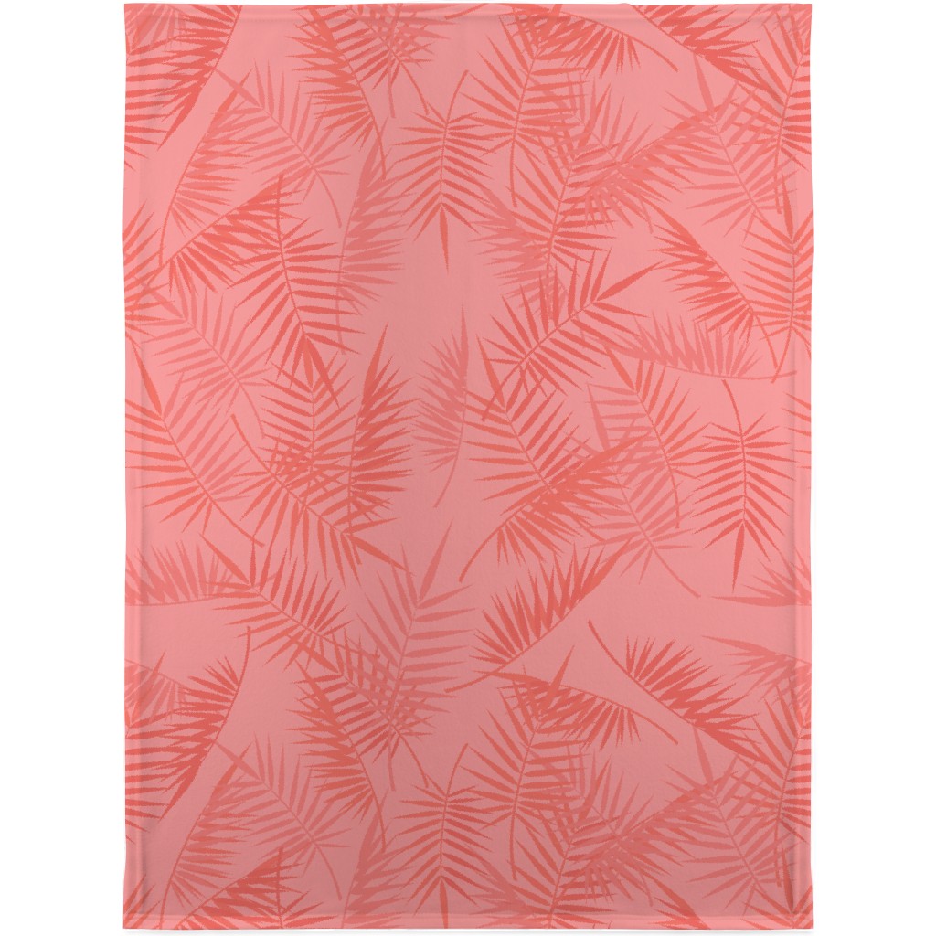 Tropical - Coral Blanket, Sherpa, 30x40, Pink