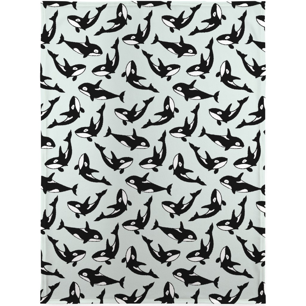 Orca Blanket, Sherpa, 30x40, Blue, Mist
