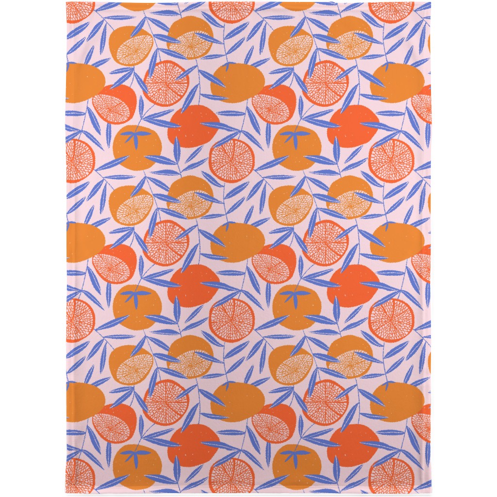 Pop Art Grapefruits - Multi Blanket, Sherpa, 30x40, Orange, Orange