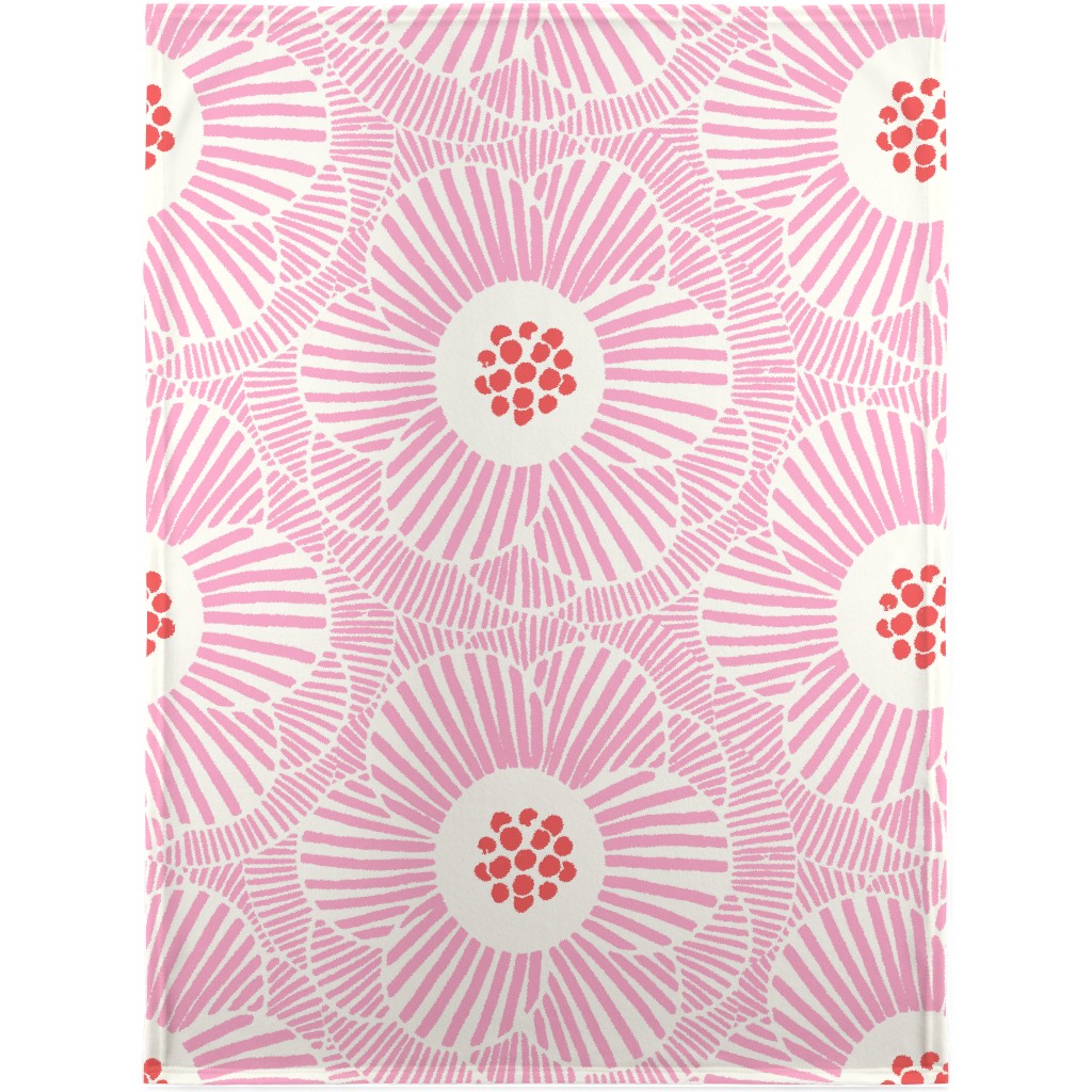 Camellia Blanket, Sherpa, 30x40, Pink