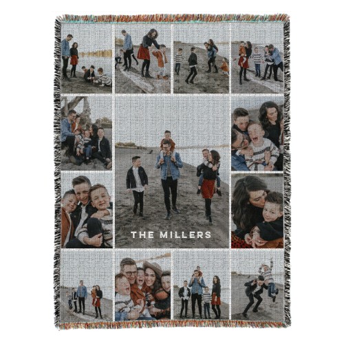 Gallery of Thirteen Woven Photo Blanket, 54x70, Multicolor, multi