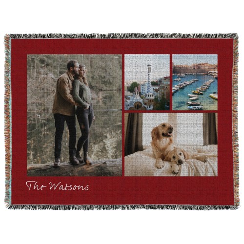 Gallery of Four Landscape Woven Photo Blanket, 60x80, Multicolor, multi