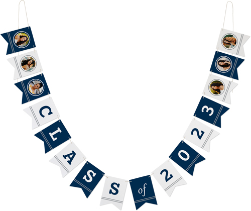 Alum Year Bunting Banner, Blue