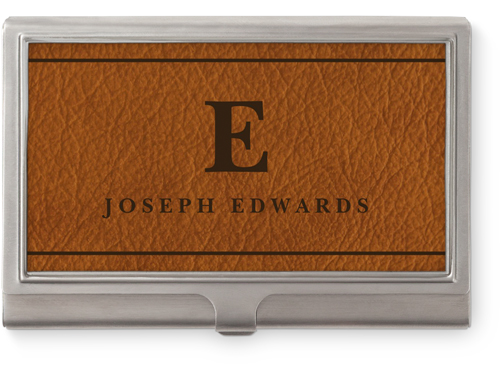 monogrammed leather business card holder