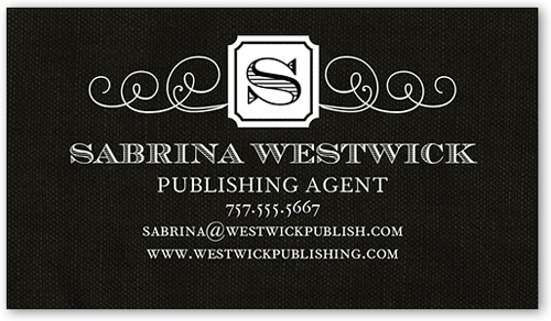 Simply Elegance Calling Card, Black, Matte, Signature Smooth Cardstock