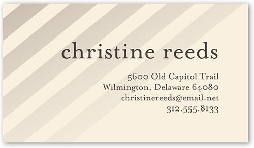 Gradient Stripes Calling Card, Beige, Matte, Signature Smooth Cardstock