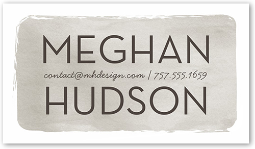 Painted Box Calling Card, Grey, Matte, Signature Smooth Cardstock