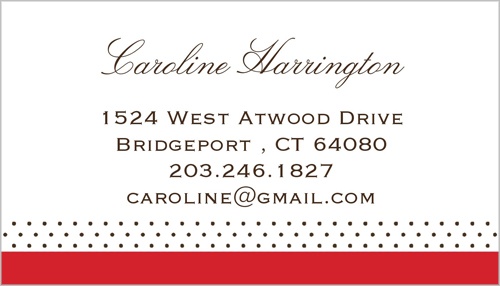 Sausalito Red Calling Card, Red, Matte, Signature Smooth Cardstock