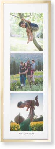 Three of a Kind Portrait Wall Art, Gold, Single piece, Canvas, 12x36, Multicolor, multi