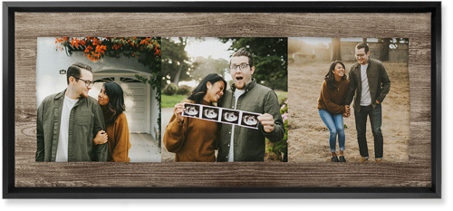 Countryside Pano Wall Art, Black, Single piece, Canvas, 10x24, Brown, wood