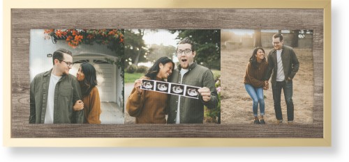 Countryside Pano Wall Art, Gold, Single piece, Canvas, 10x24, Brown, wood